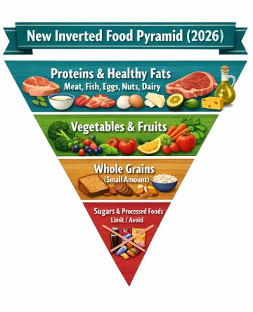 La nueva pirámide alimenticia de Estados Unidos 20206